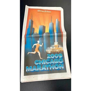 Chicago Tribune 2009 Chicago Marathon Vintage Newspaper